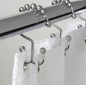 CONTAINER STORE Shower Curtain Hangers Rust Resistant Double Heavyweight